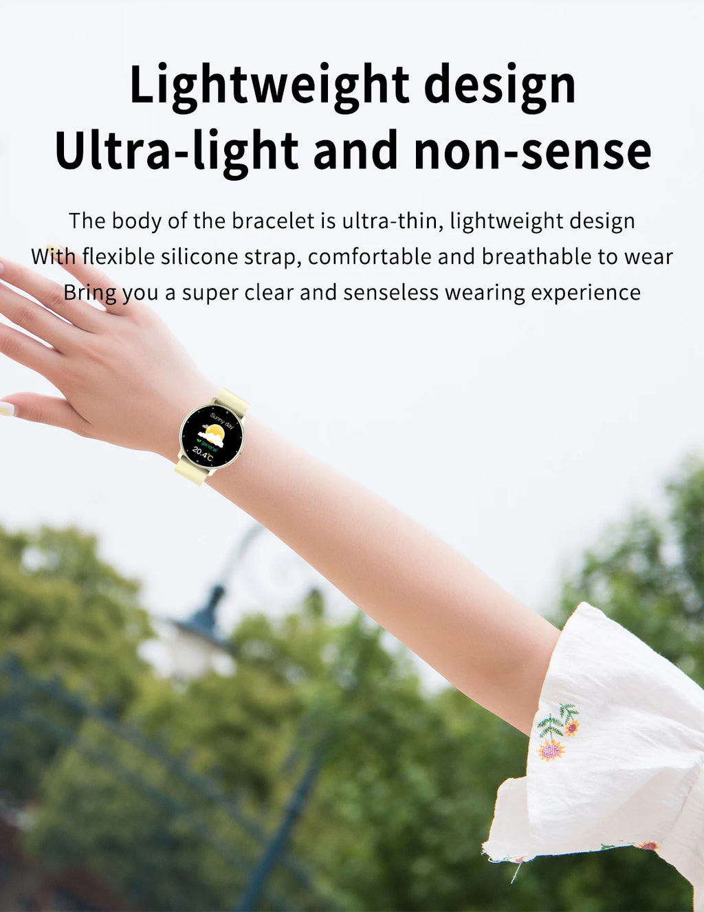 NexWatch LIGE Sport - Montre Connectée Femme Étanche avec Météo en Temps Réel