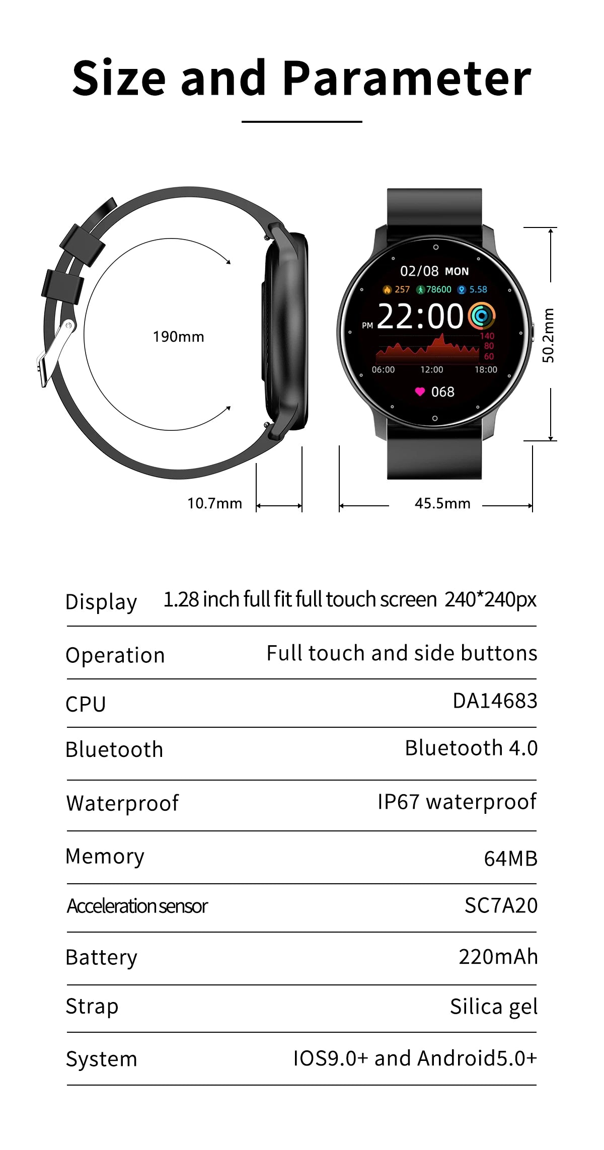 NexWatch LIGE Sport - Montre Connectée Femme Étanche avec Météo en Temps Réel