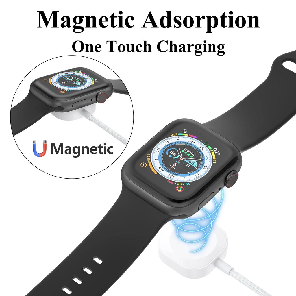 Câble de Charge Nylon USB-C NexWatch - Apple Watch Série 2 à 9 & Ultra