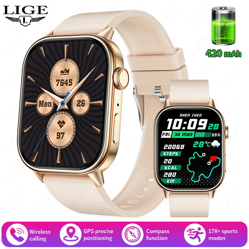 NexWatch LIGE 2026 - Montre Connectée GPS Écran HD 2,01" IP68 Appels Bluetooth