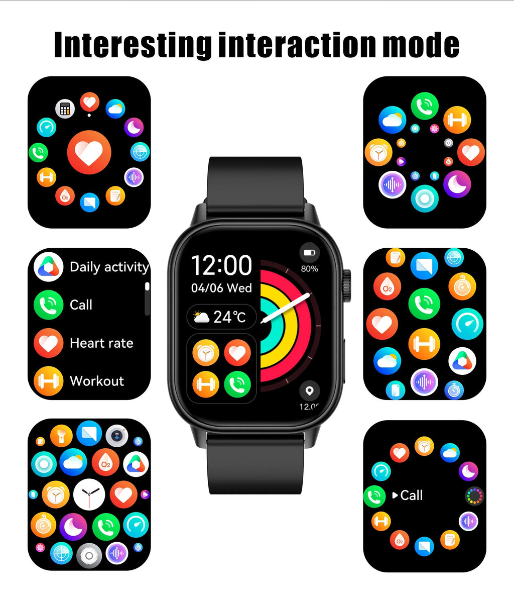 NexWatch LIGE 2026 - Montre Connectée GPS Écran HD 2,01" IP68 Appels Bluetooth