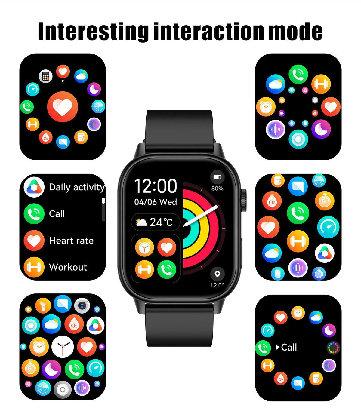 NexWatch LIGE 2026 - Montre Connectée GPS Écran HD 2,01" IP68 Appels Bluetooth