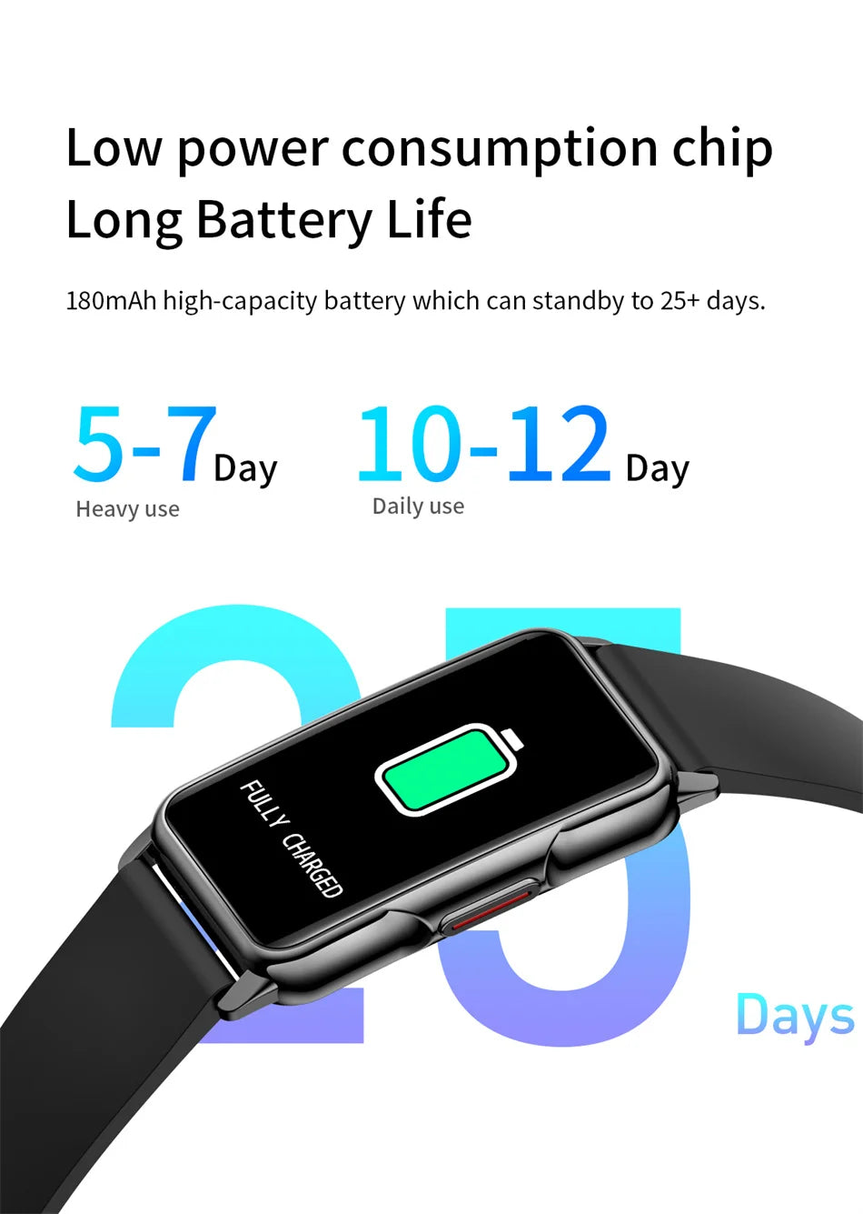NexWatch Slim - Montre Connectée Ultra-Fine Étanche 20+ Modes Sport