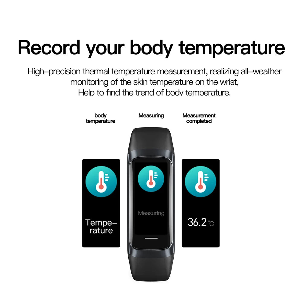 NexWatch C60 AMOLED - Montre Connectée Température Corporelle & Sport 3ATM