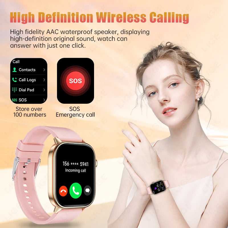 NexWatch LIGE 2026 - Montre Connectée GPS Écran HD 2,01" IP68 Appels Bluetooth