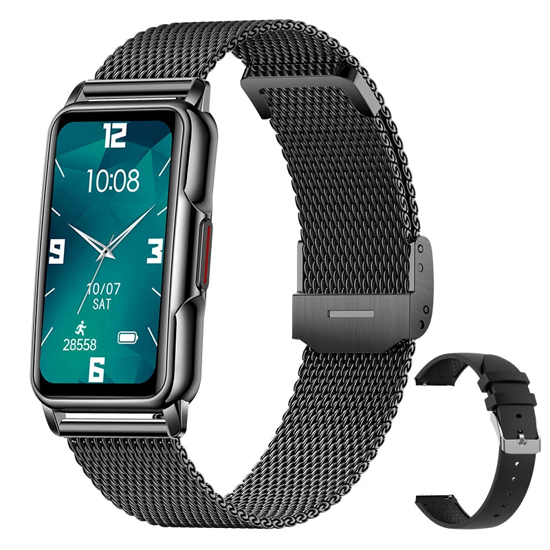 NexWatch Slim - Montre Connectée Ultra-Fine Étanche 20+ Modes Sport