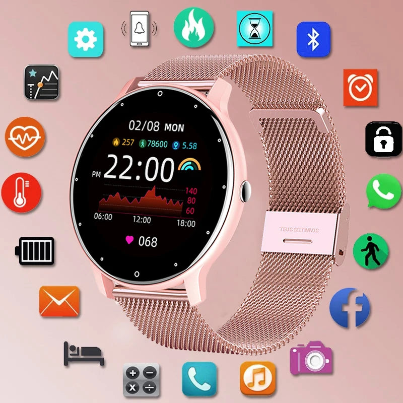 NexWatch LIGE Sport - Montre Connectée Femme Étanche avec Météo en Temps Réel