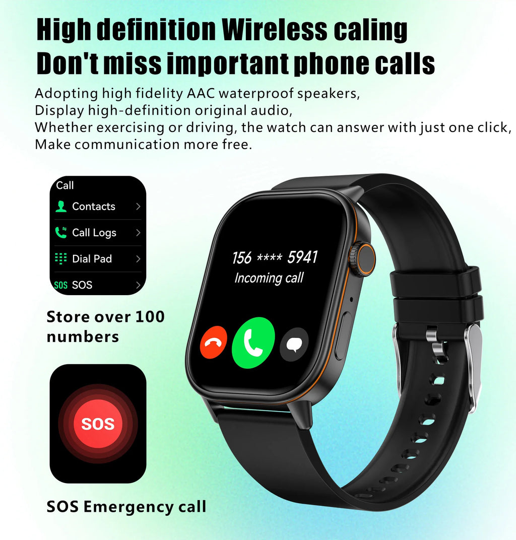 NexWatch LIGE 2026 - Montre Connectée GPS Écran HD 2,01" IP68 Appels Bluetooth