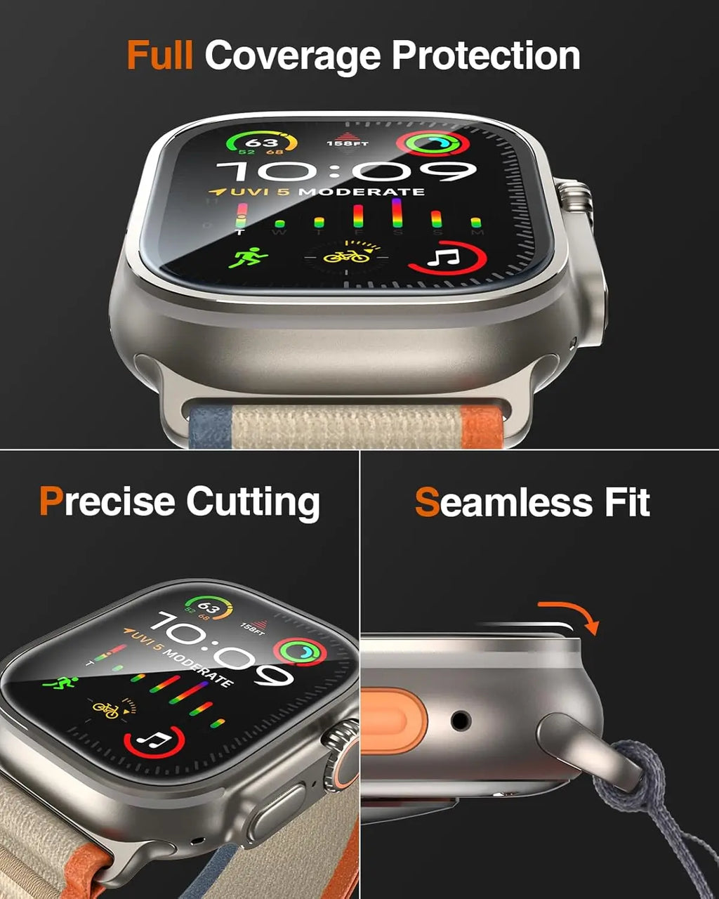 Verre Trempé NexWatch avec Outil de Pose - Apple Watch Ultra 1/2/3 49 mm
