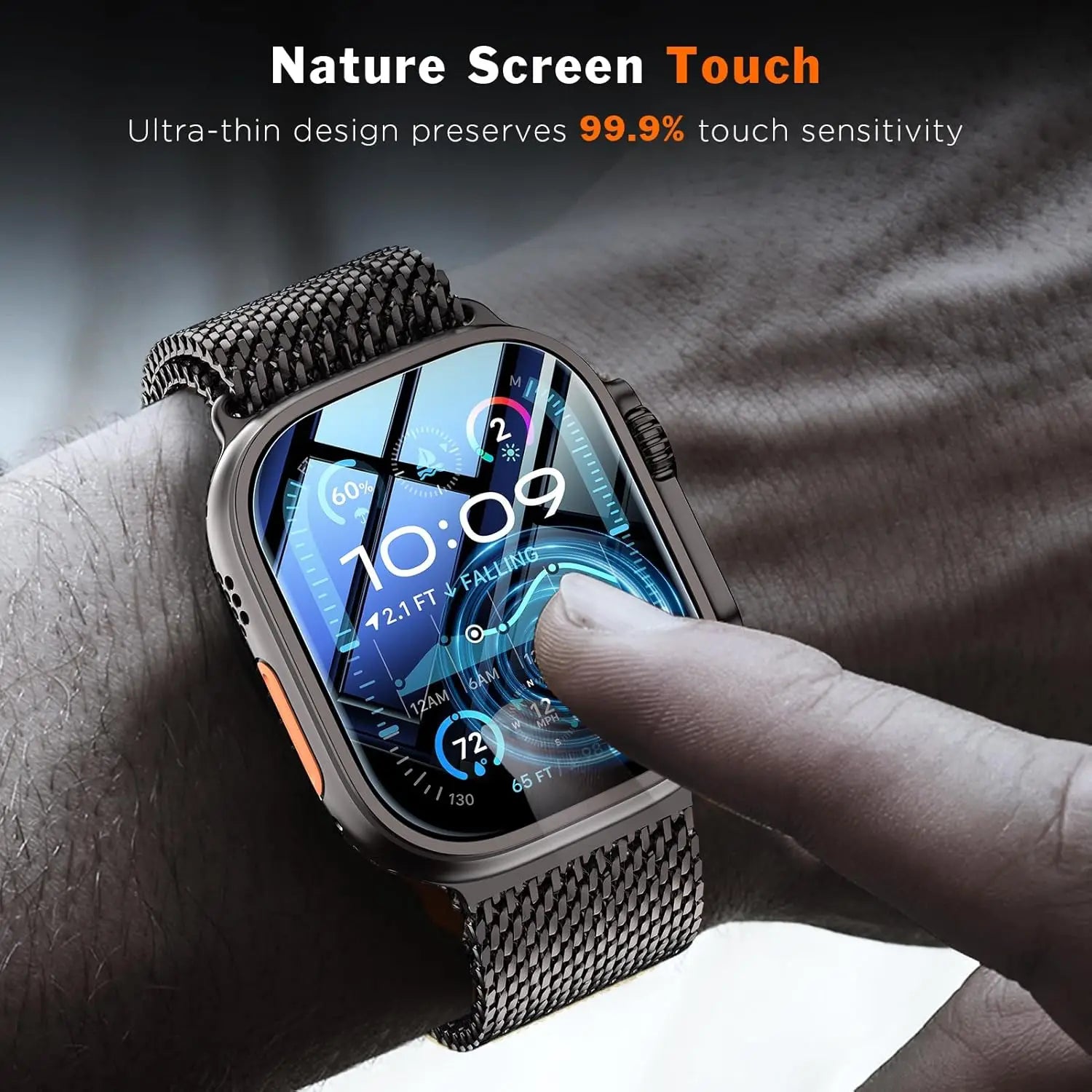 Verre Trempé NexWatch avec Outil de Pose - Apple Watch Ultra 1/2/3 49 mm