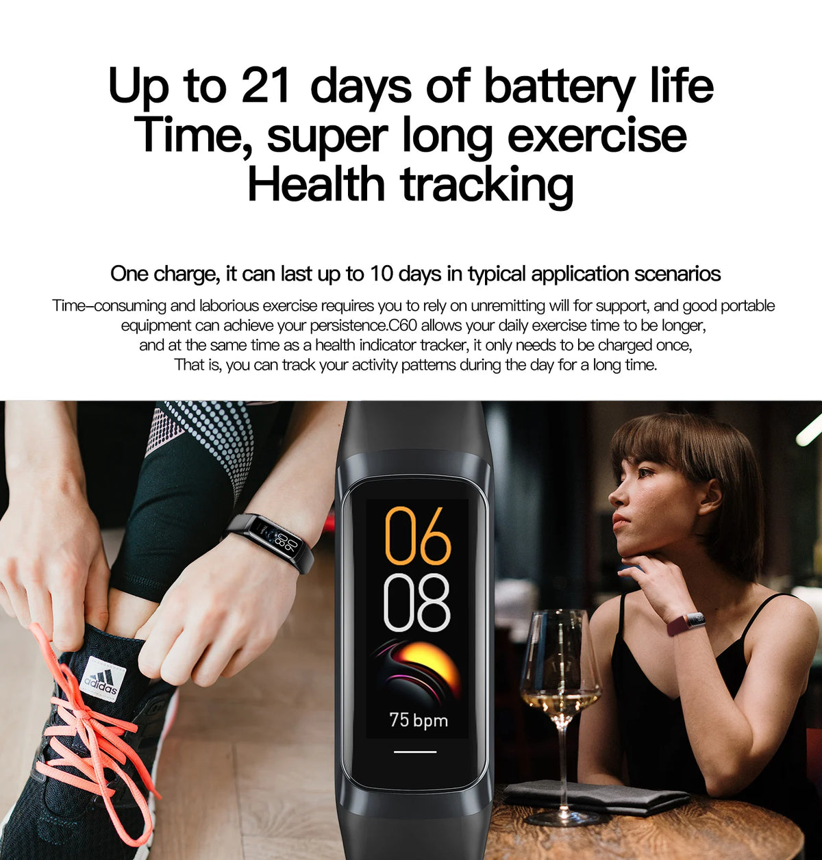 NexWatch C60 AMOLED - Montre Connectée Température Corporelle & Sport 3ATM