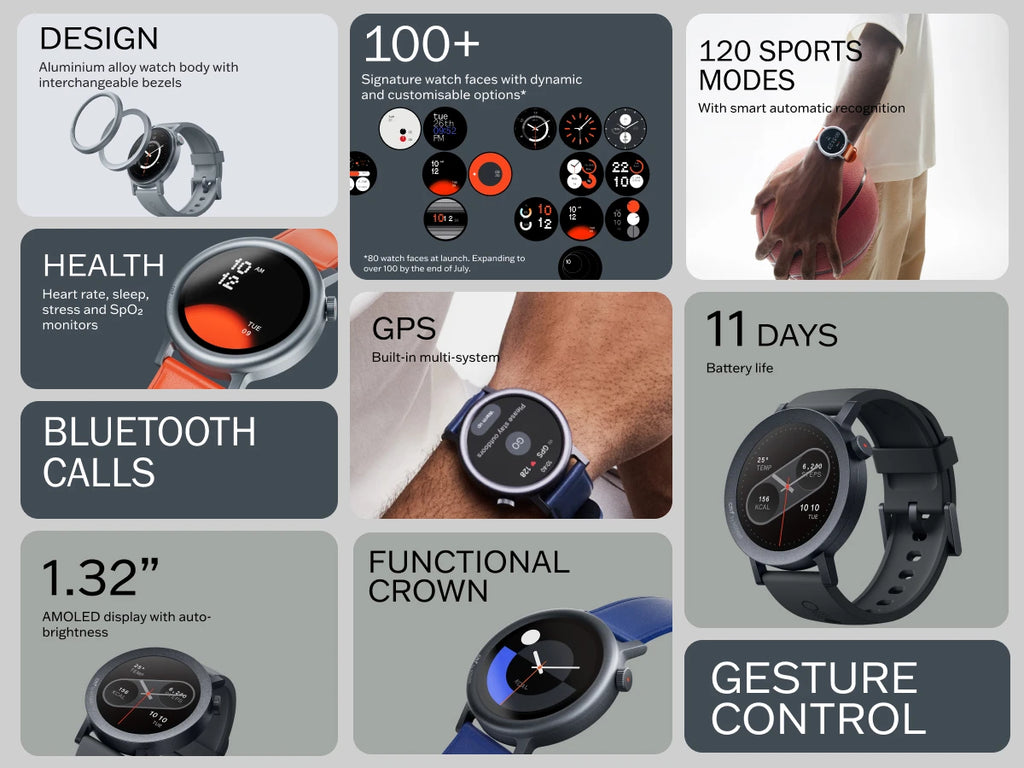 CMF Watch Pro 2 - Montre Connectée AMOLED 1,32" GPS Bluetooth 5.3
