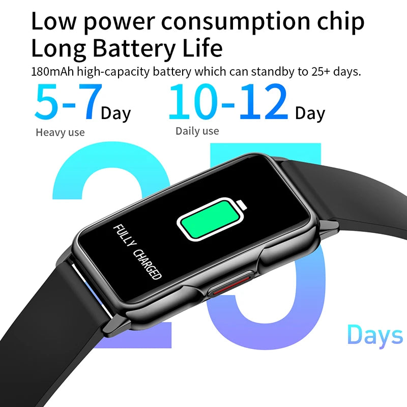 NexWatch Slim - Montre Connectée Ultra-Fine Étanche 20+ Modes Sport