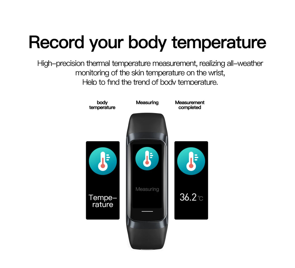 NexWatch C60 AMOLED - Montre Connectée Température Corporelle & Sport 3ATM