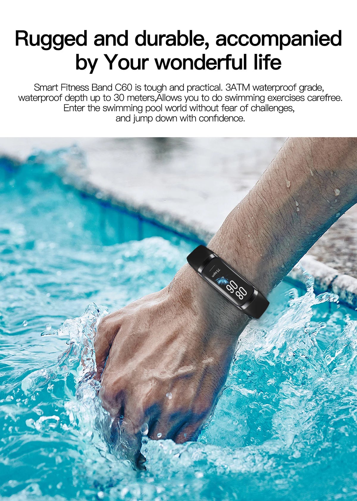 NexWatch C60 AMOLED - Montre Connectée Température Corporelle & Sport 3ATM
