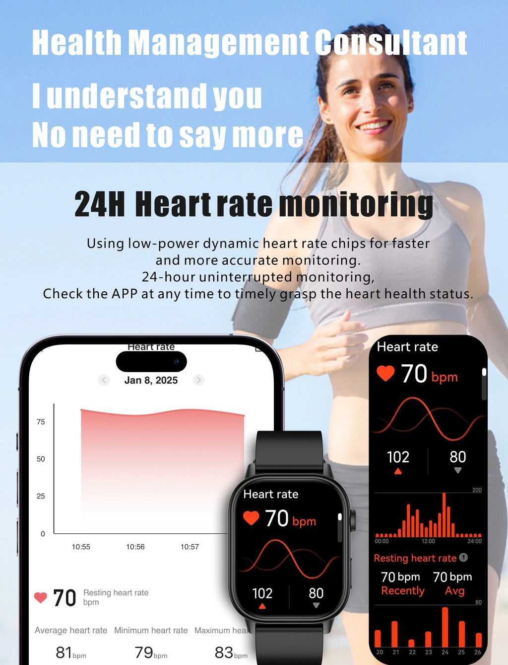 NexWatch LIGE 2026 - Montre Connectée GPS Écran HD 2,01" IP68 Appels Bluetooth