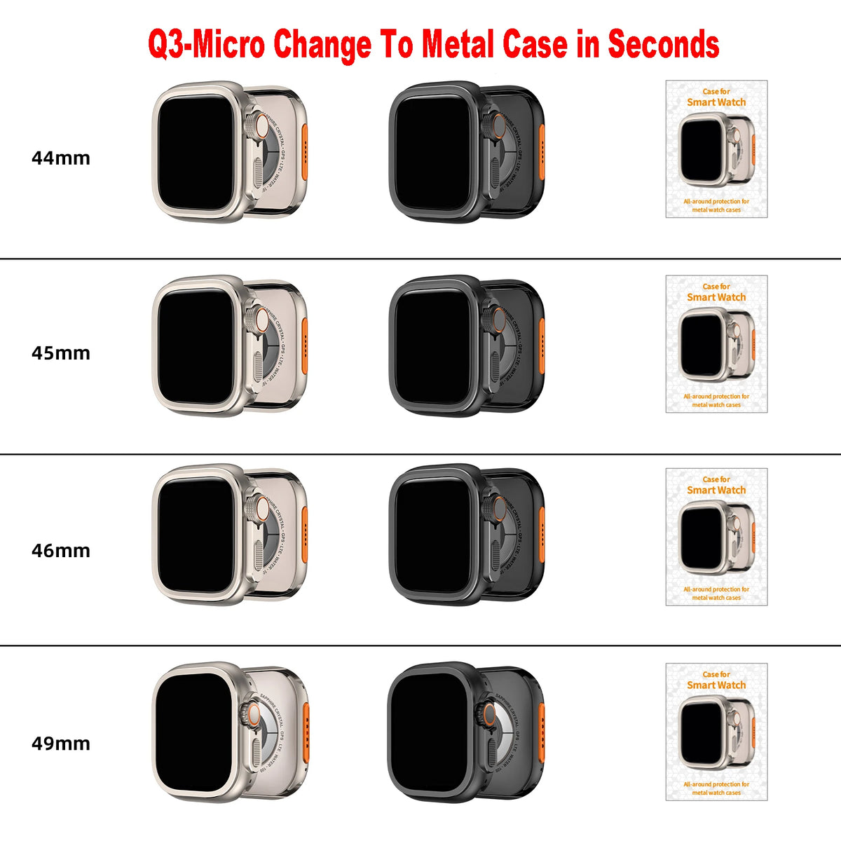 Coque Aluminium NexWatch - Apple Watch Ultra 49 mm & Série 6 à 11