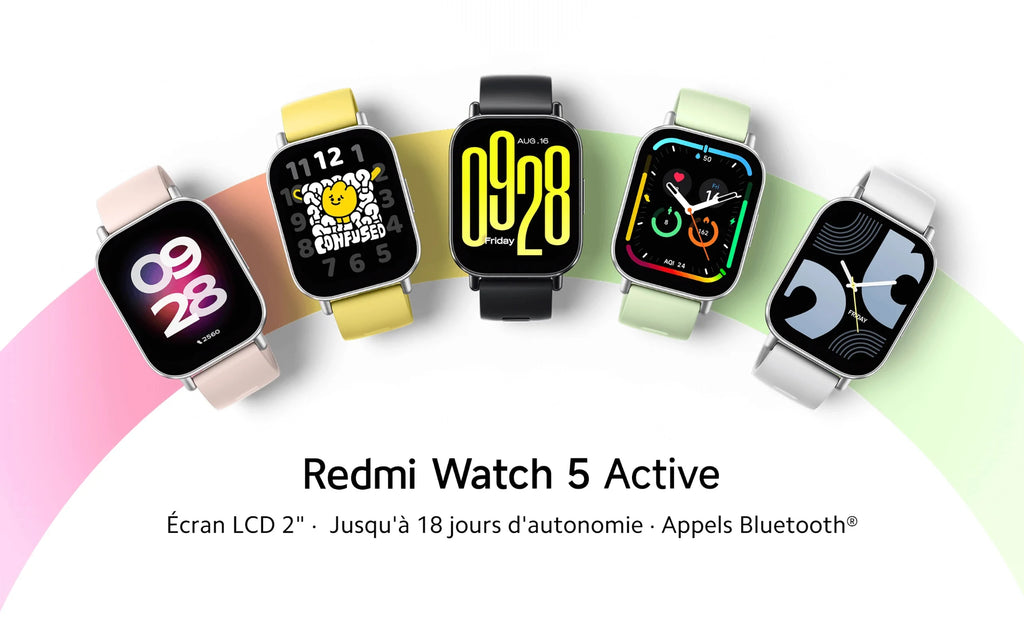 REDMI Watch 5 Active - Montre Connectée 18 Jours d'Autonomie & 140 Modes Sport