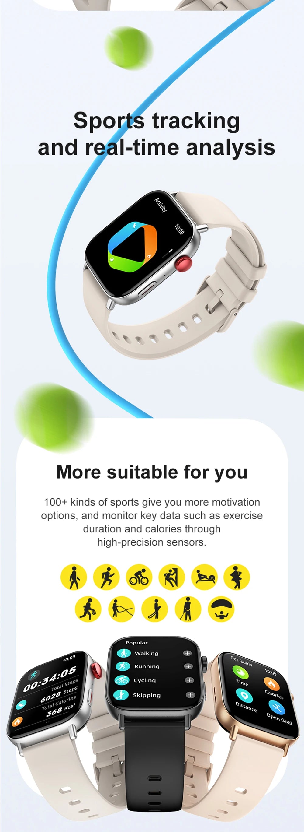 NexWatch C8 Max - Montre Connectée 1,93" HD Appels Bluetooth & Suivi Santé