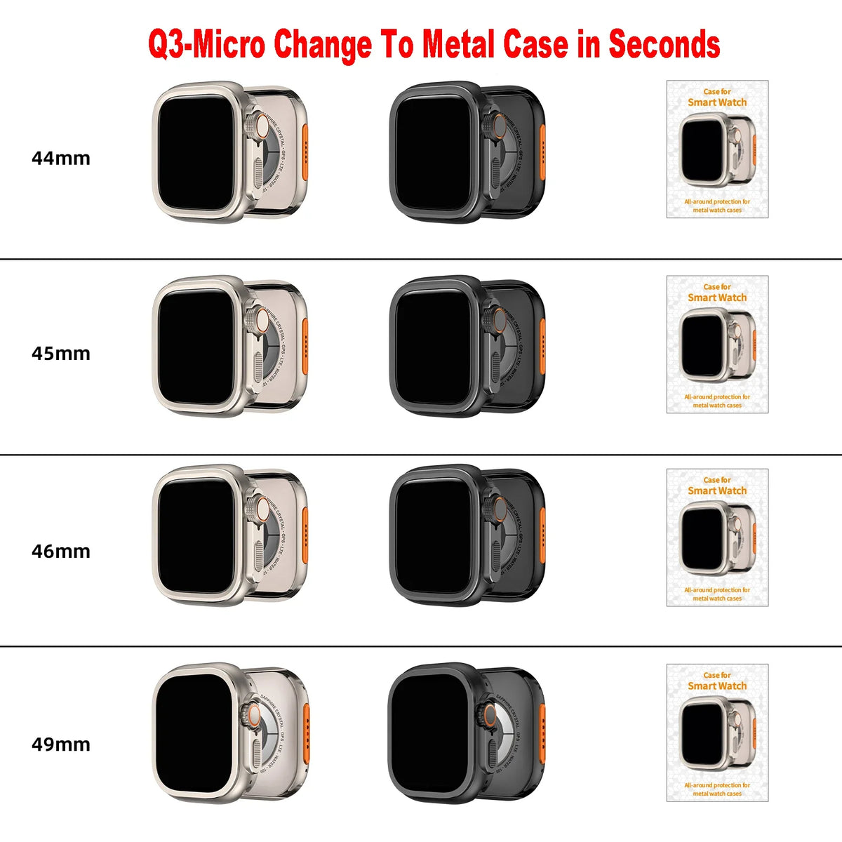 Coque Aluminium NexWatch - Apple Watch Ultra 49 mm & Série 6 à 11