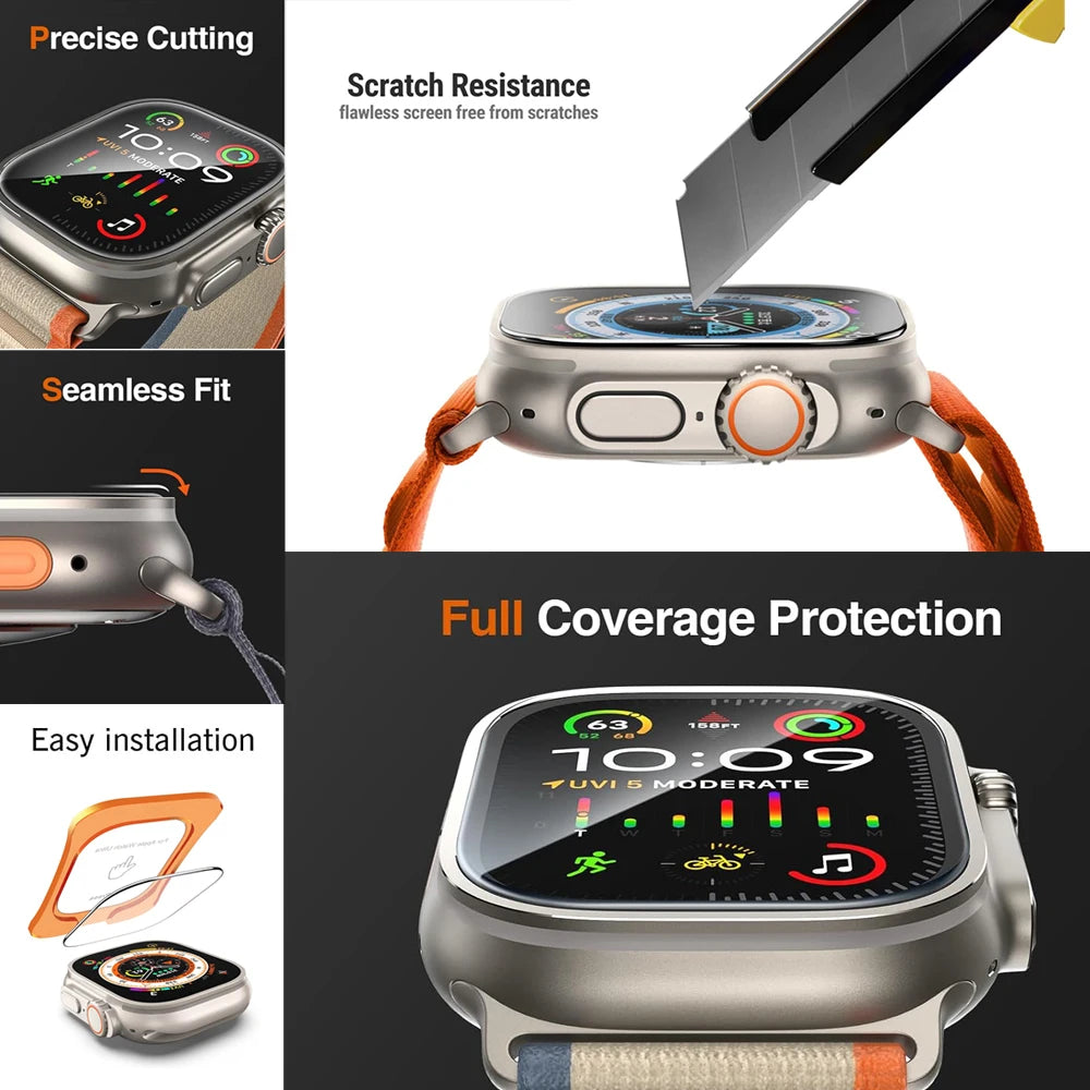 Verre Trempé NexWatch avec Outil de Pose - Apple Watch Ultra 1/2/3 49 mm