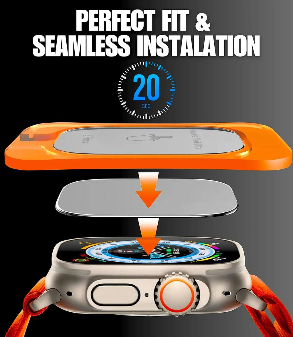 Verre Trempé NexWatch avec Outil de Pose - Apple Watch Ultra 1/2/3 49 mm