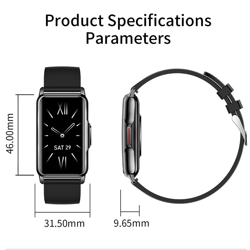 NexWatch Slim - Montre Connectée Ultra-Fine Étanche 20+ Modes Sport